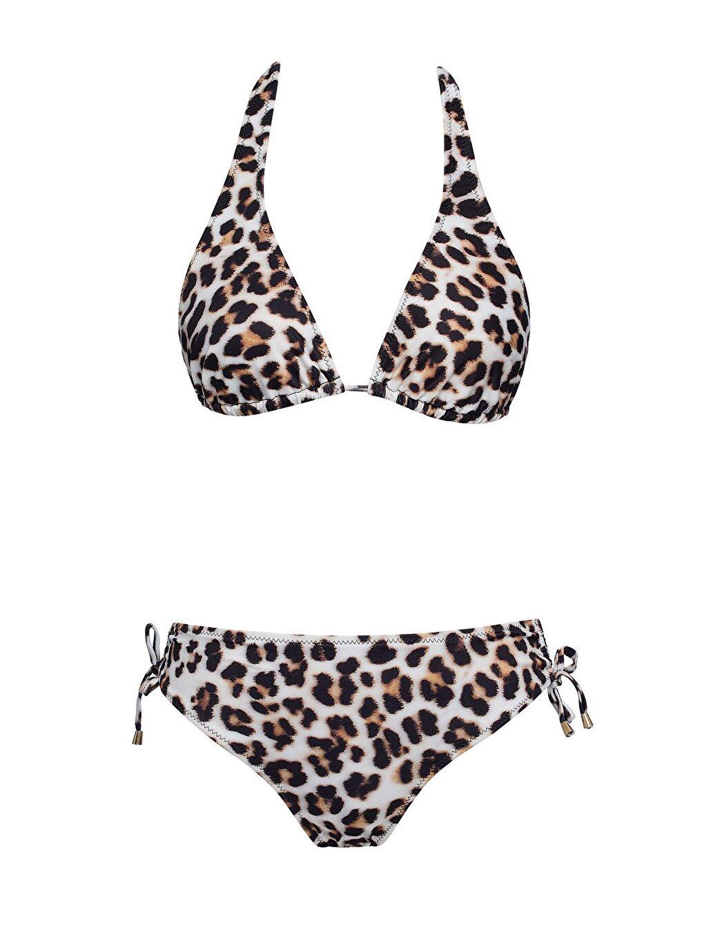 Karışık Kalın Askılı Üçgen Bikini Takım