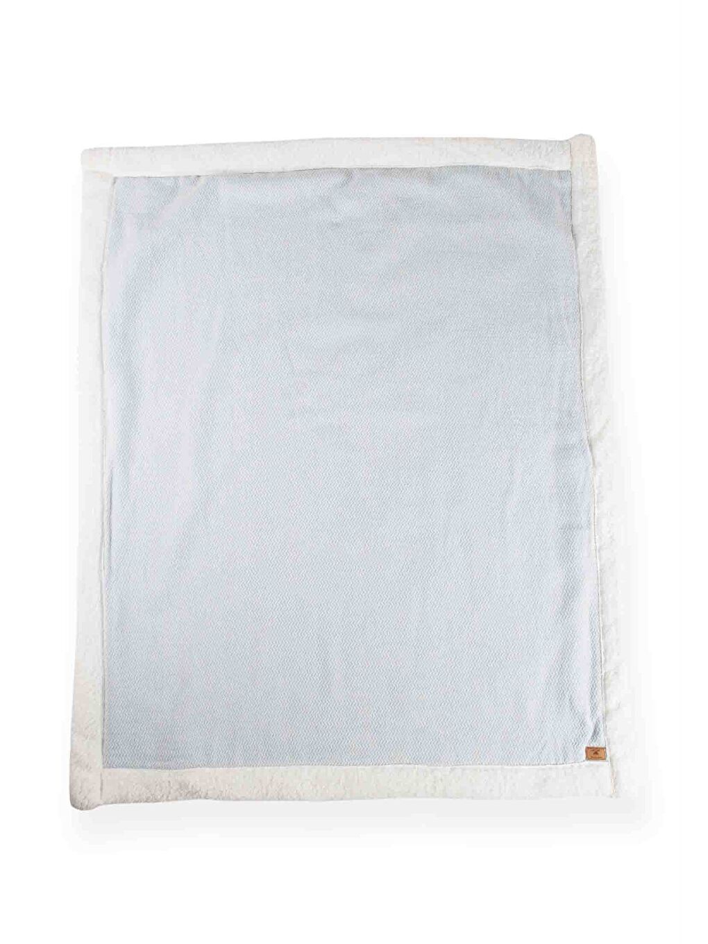 Pelüşlü Hasır Desen Bebek Battaniye 85X100 Cm Mavi-3
