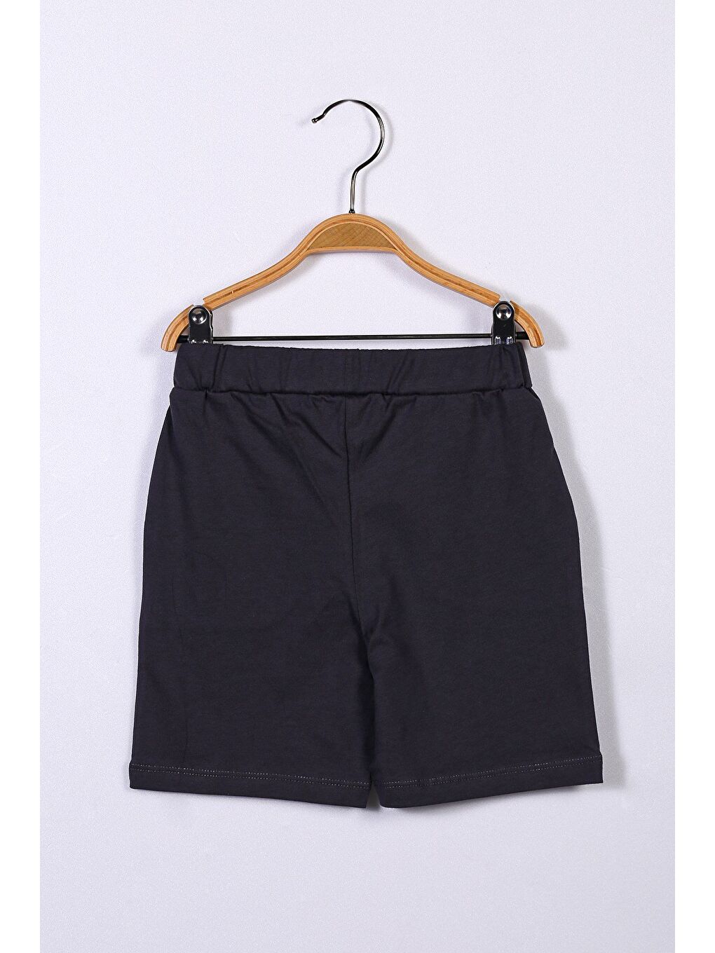 Unisex Çocuk Antrasit Basic Şort (9Ay-4Yaş)-1