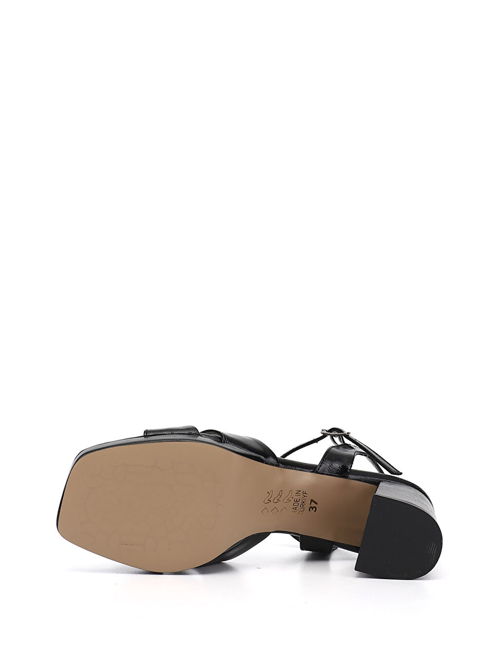 Siyah Kadın SİYAH Bilekten Bağlı Platform Topuklu Sandalet-4