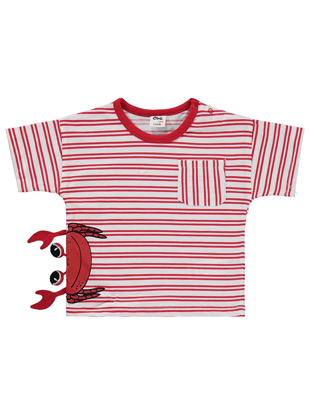 Baby Çizgili 6-18 Ay Takım - Kırmızı-3