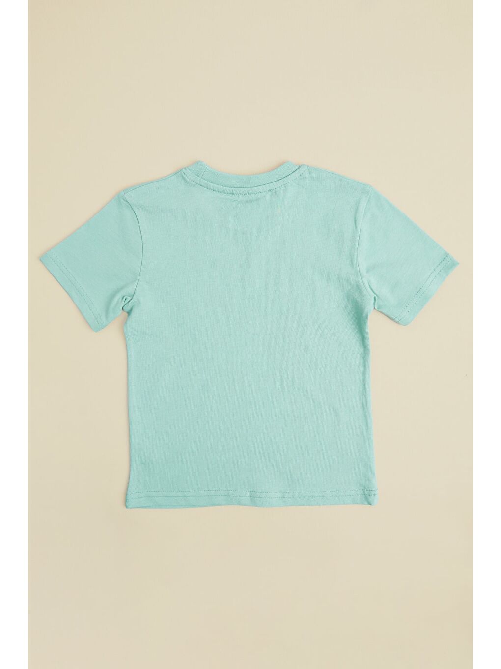 Yeşil Basketbaal Baskılı Bisiklet Yaka Erkek Çocuk Tişört-1