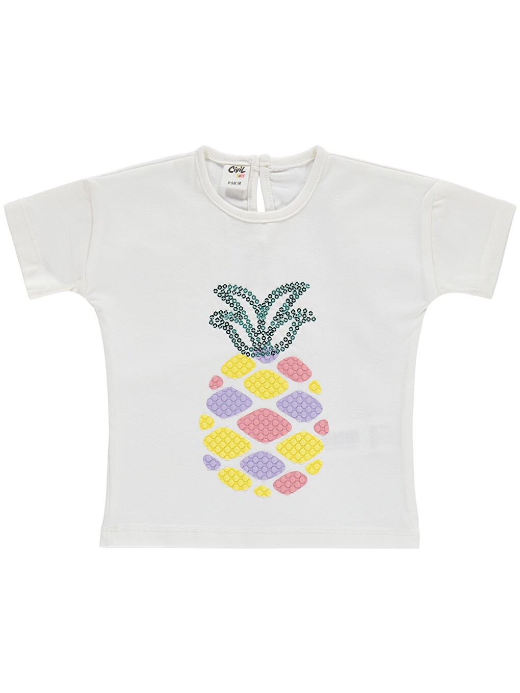 Baby Ananas Nakışlı 6-18 Ay Takım - Ekru-1
