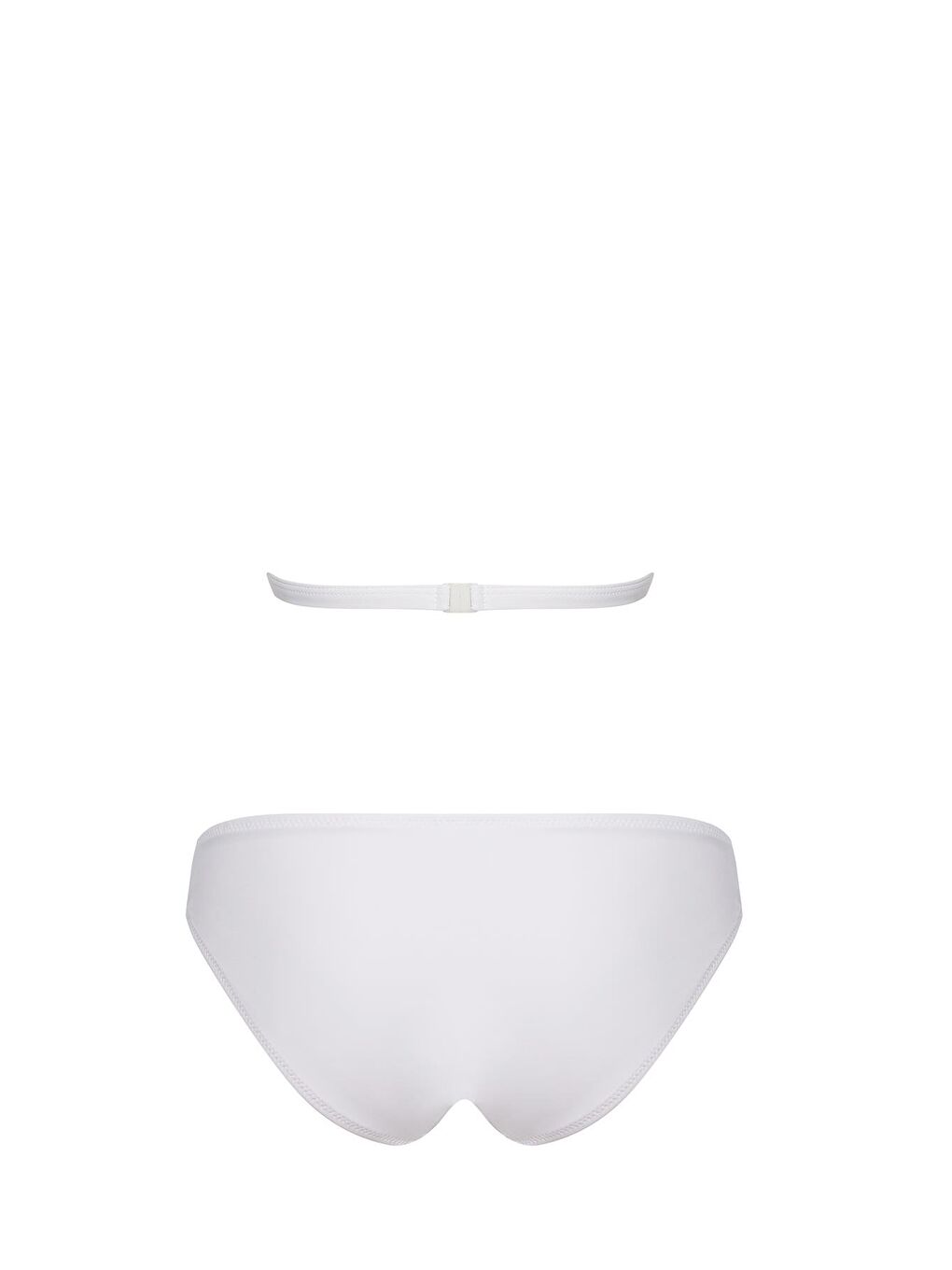 Beyaz Aksesuarlı Kaplı Destekli Bikini Takım-1