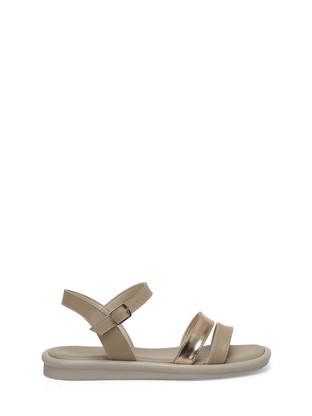 CS24036 4FX Bej Kadın Düz Sandalet