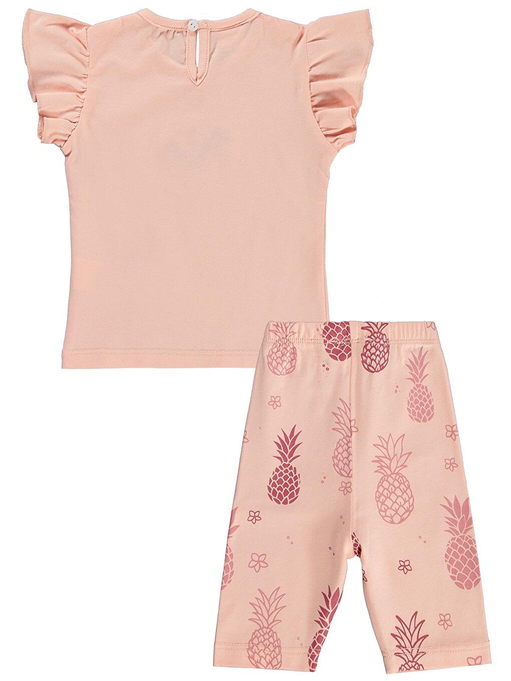 Pembe Baby Ananas Baskılı 6-18 Ay Takım - Pudra-2