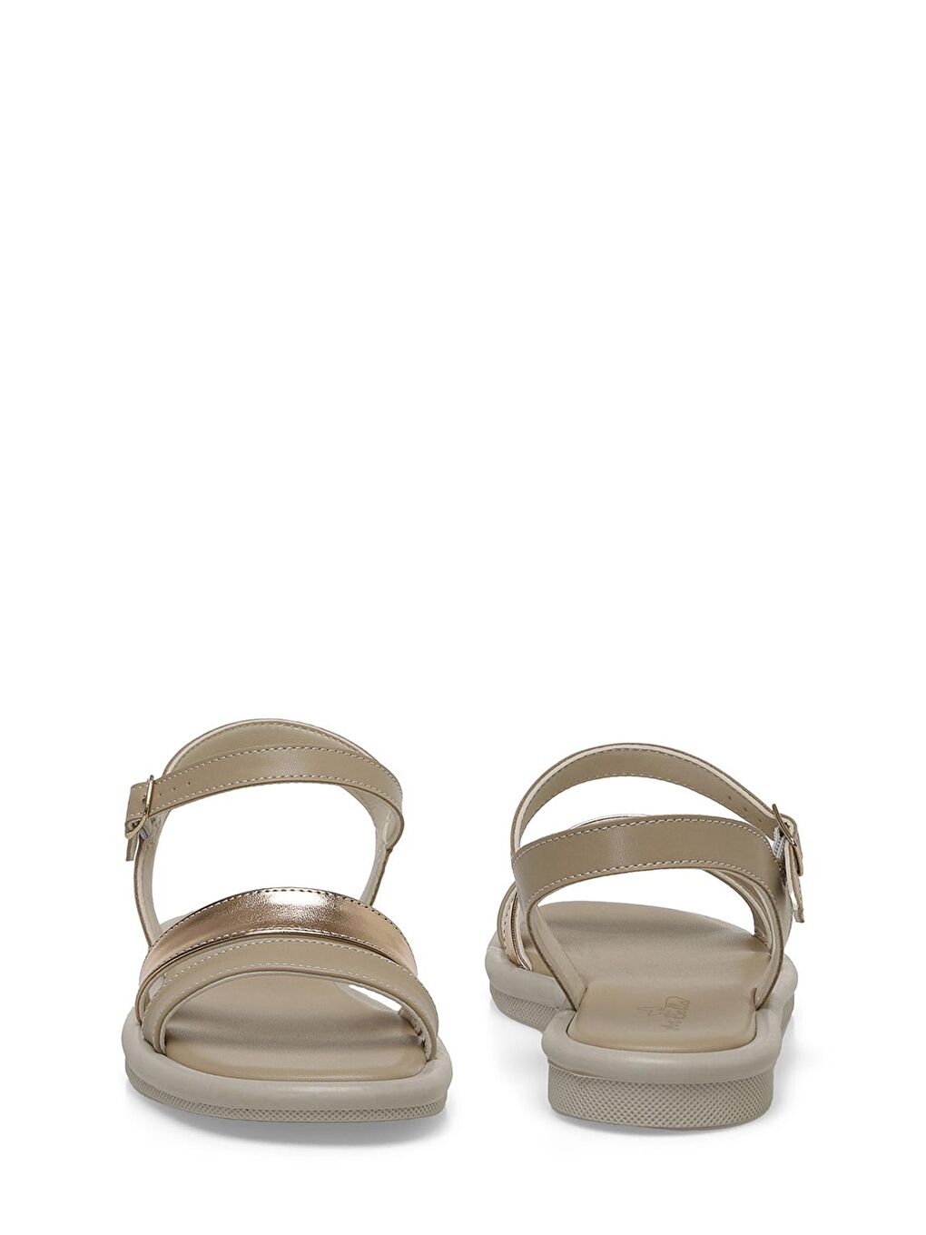 CS24036 4FX Bej Kadın Düz Sandalet-4