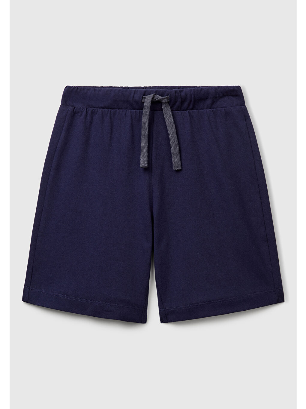 Erkek Çocuk Lacivert Arka Cebi Logo Baskılı Beli İpli Şort