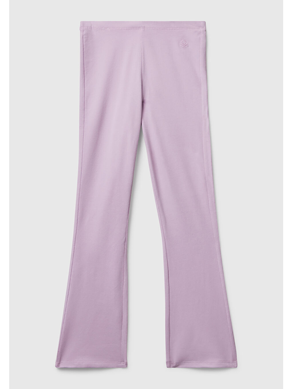 Kız Çocuk Lila Geniş Paça Logo Detaylı Tayt