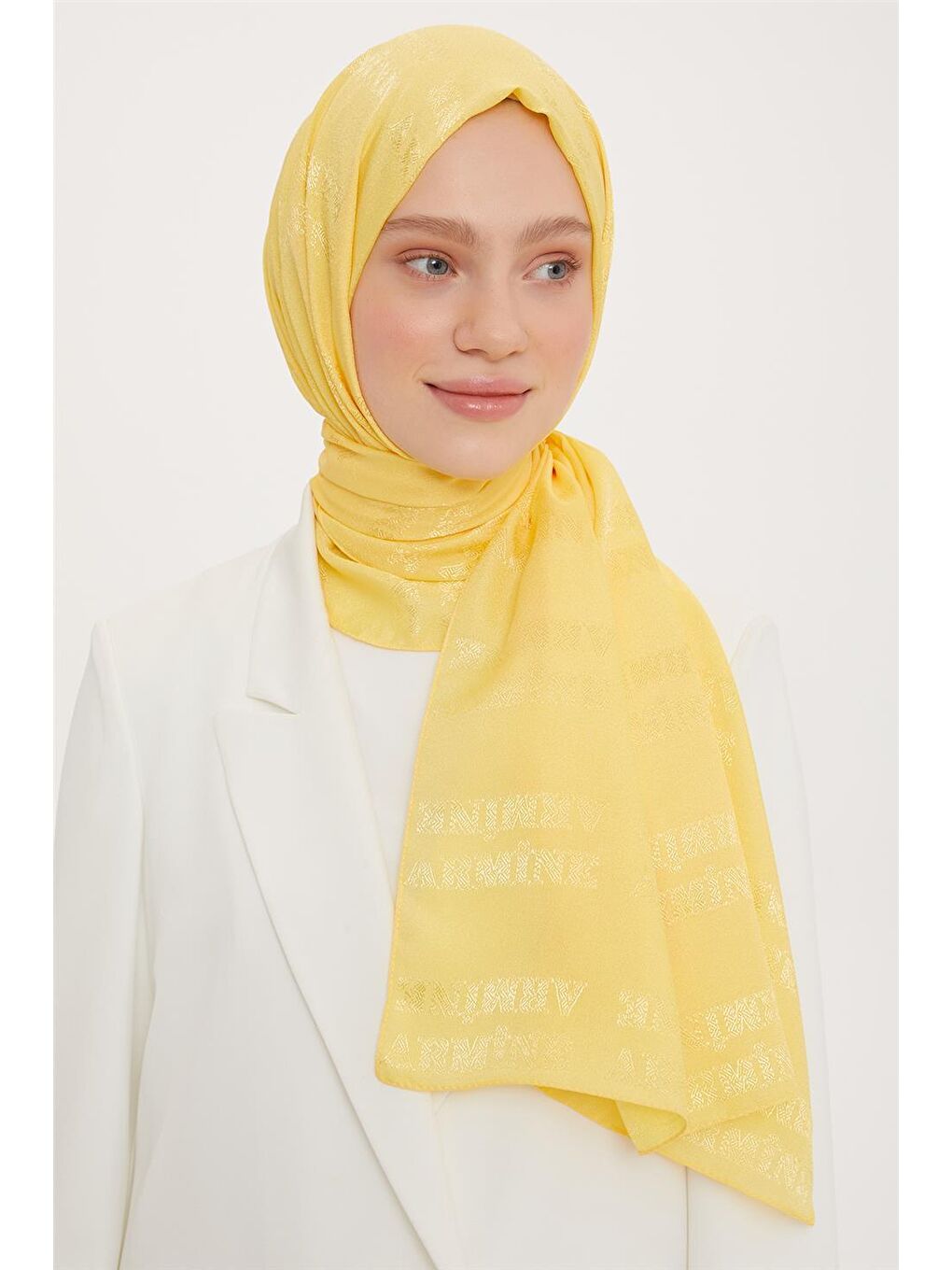 ARMİNE Sarı Trend Logo Şal 3 21194