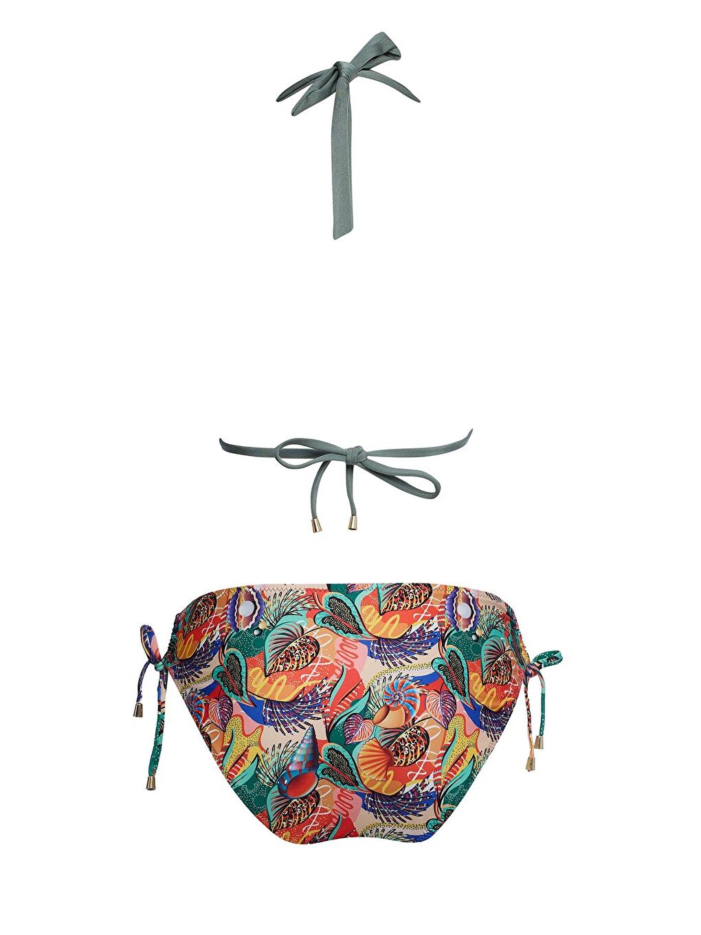 Haki Kalın Askılı Üçgen Bikini Takım-2