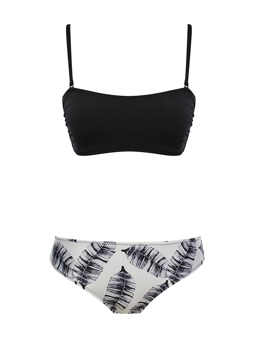 Karışık Straplez Desenli Bikini Takım