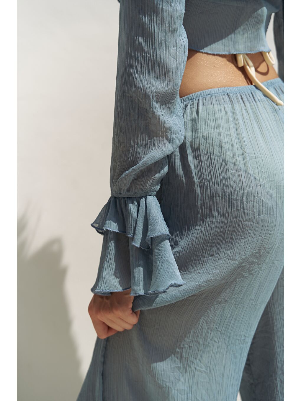 Olivia Mavi Gömlek Pantolon Takım-3