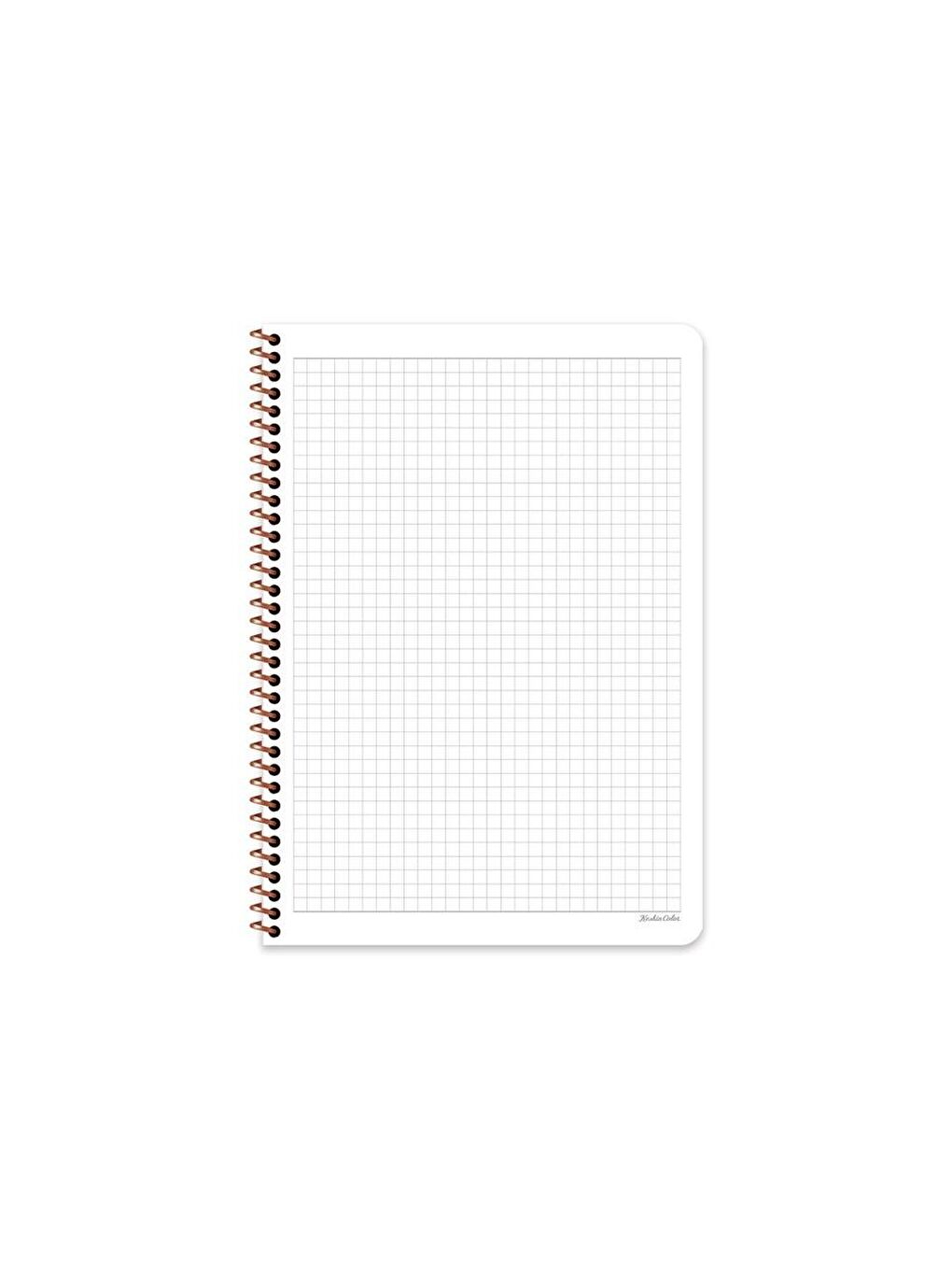 16.5x22.5 Kareli Defter Çiçek - Siyah-1