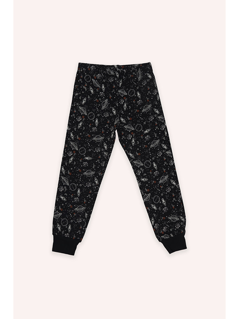 Siyah Erkek Çocuk Uzay Baskılı Pijama Takımı-3