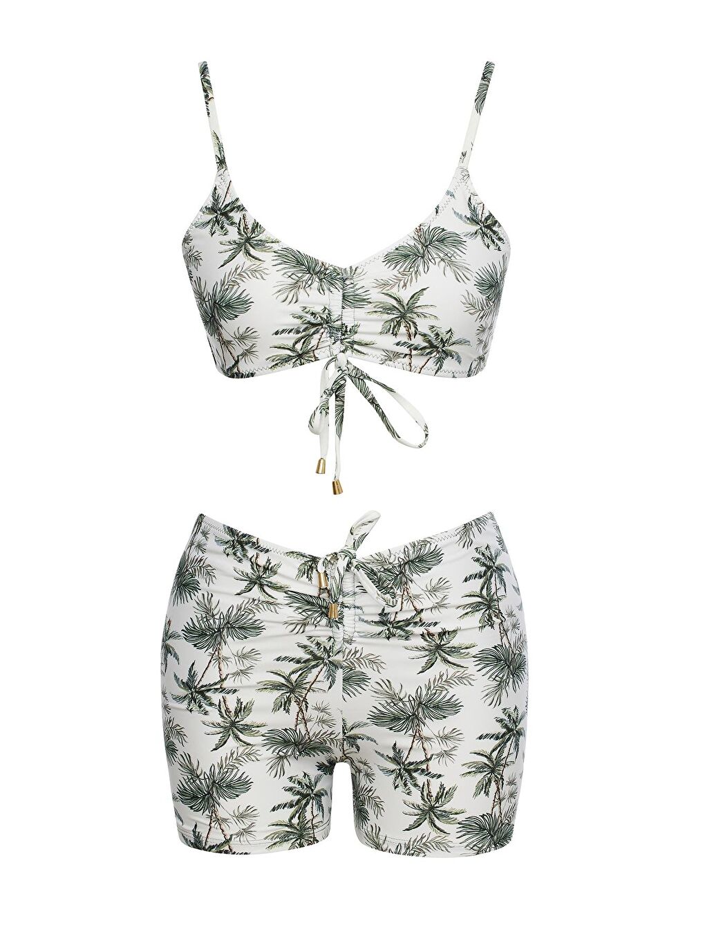 Beyaz Pareolu Toparlayıcı Şortlu Takım-1