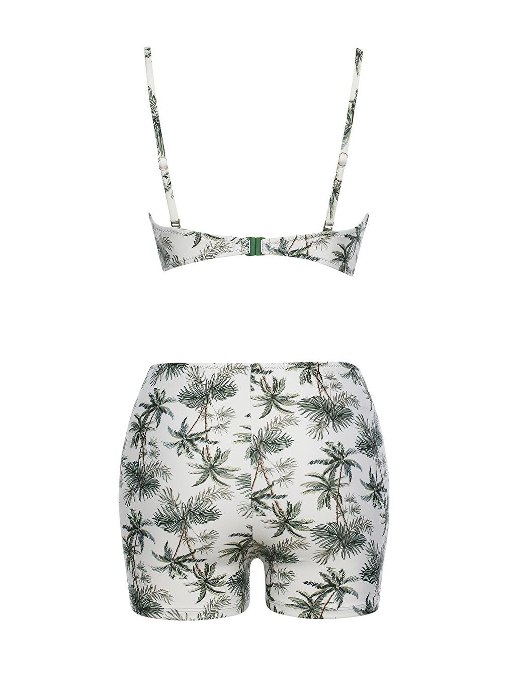 Beyaz Pareolu Toparlayıcı Şortlu Takım-2