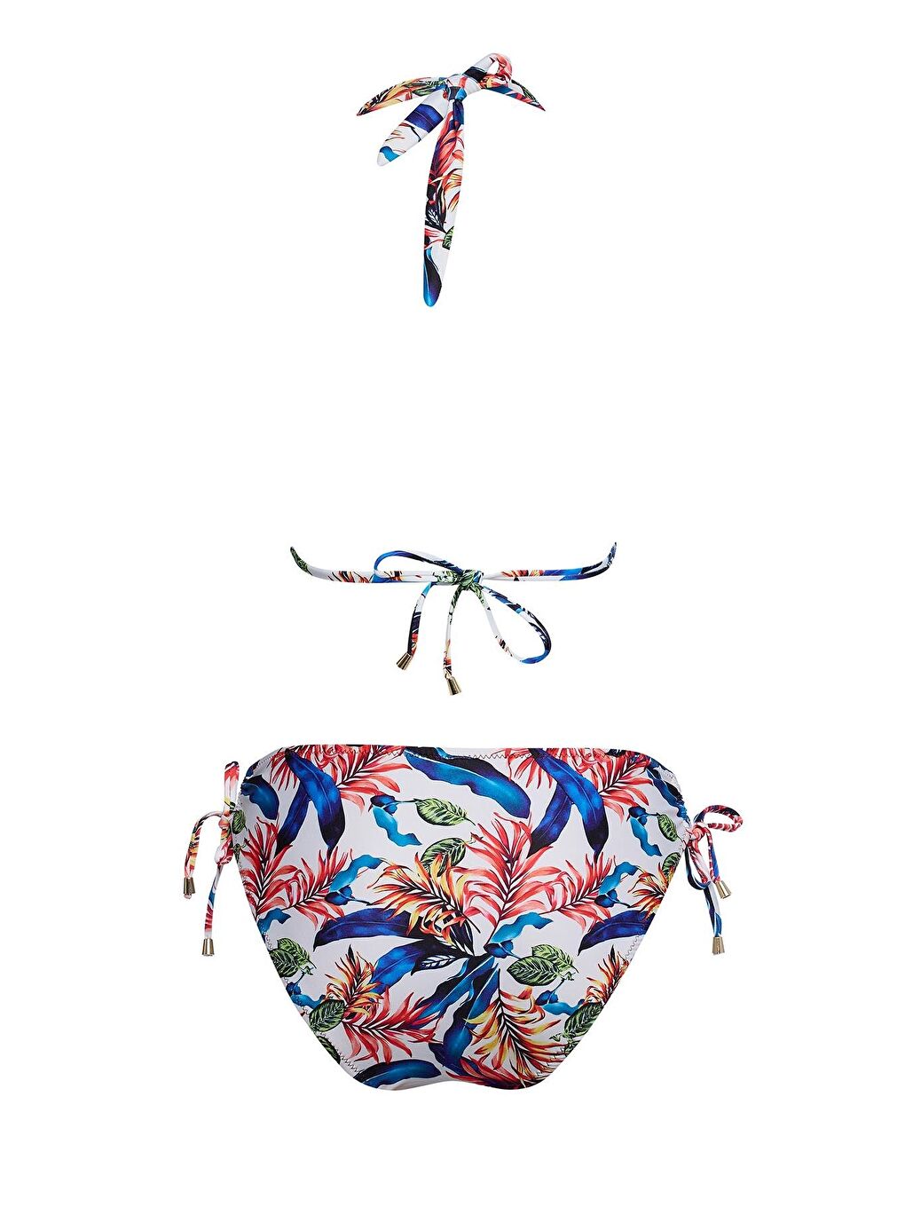 Kahverengi Kalın Askılı Üçgen Bikini Takım-2