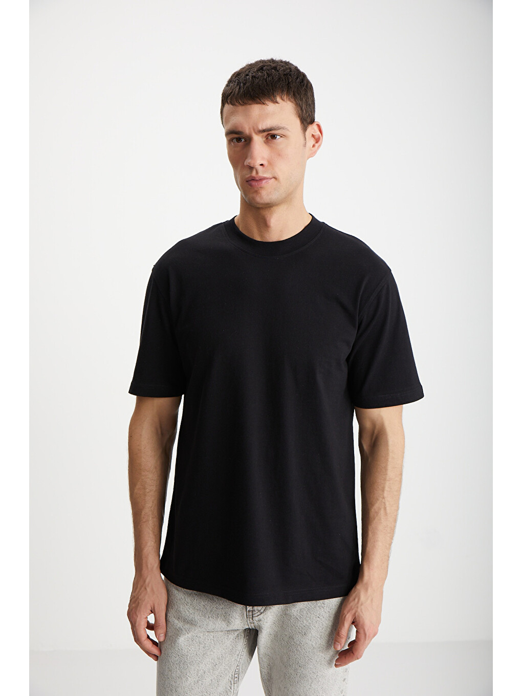 Alessandro Erkek 4'lü Organik Pamuk Regular Kalın Dokulu Bisiklet Yaka Beyaz-siyah T-shirt-3