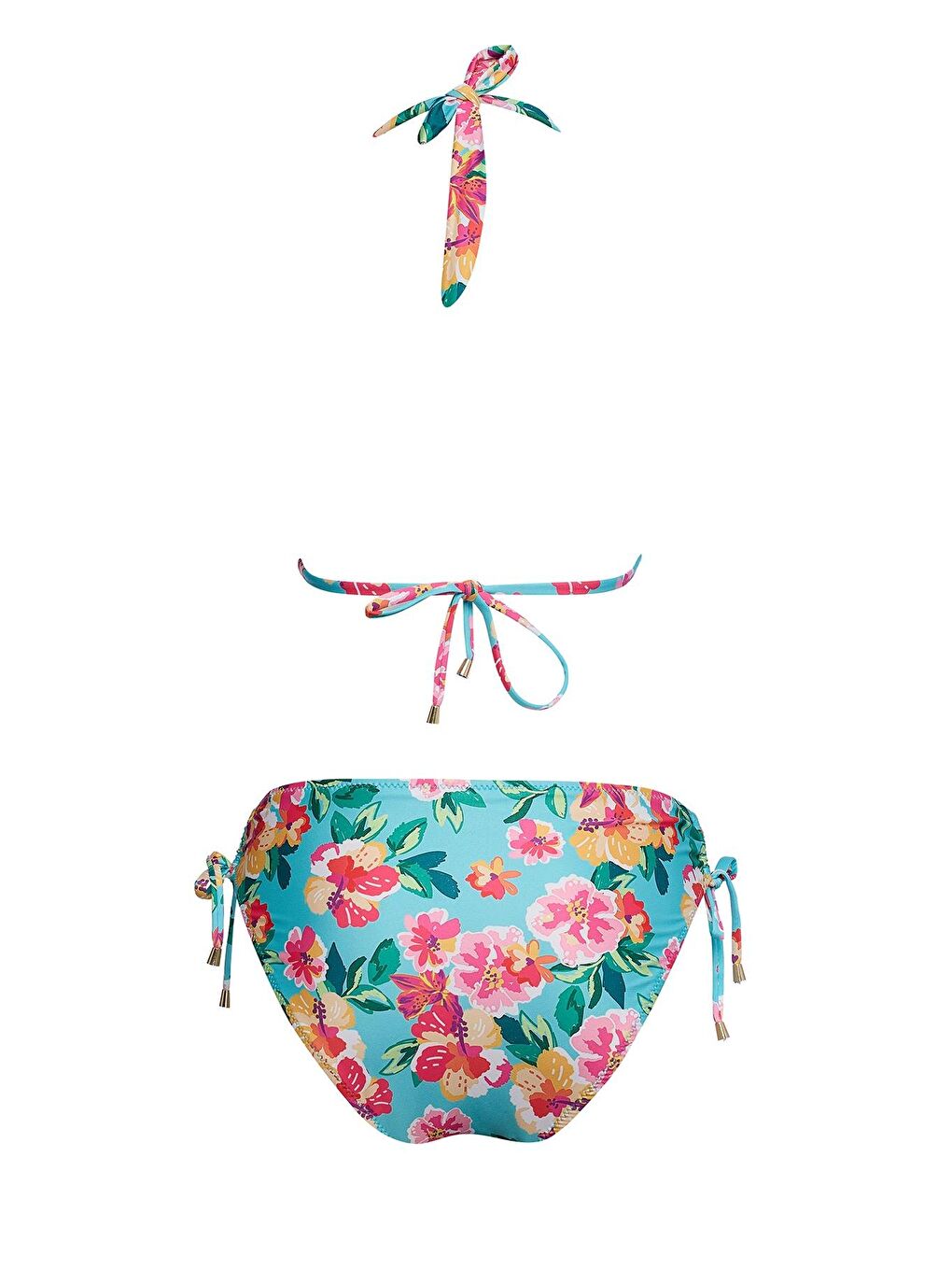 Yeşil Kalın Askılı Üçgen Bikini Takım-2