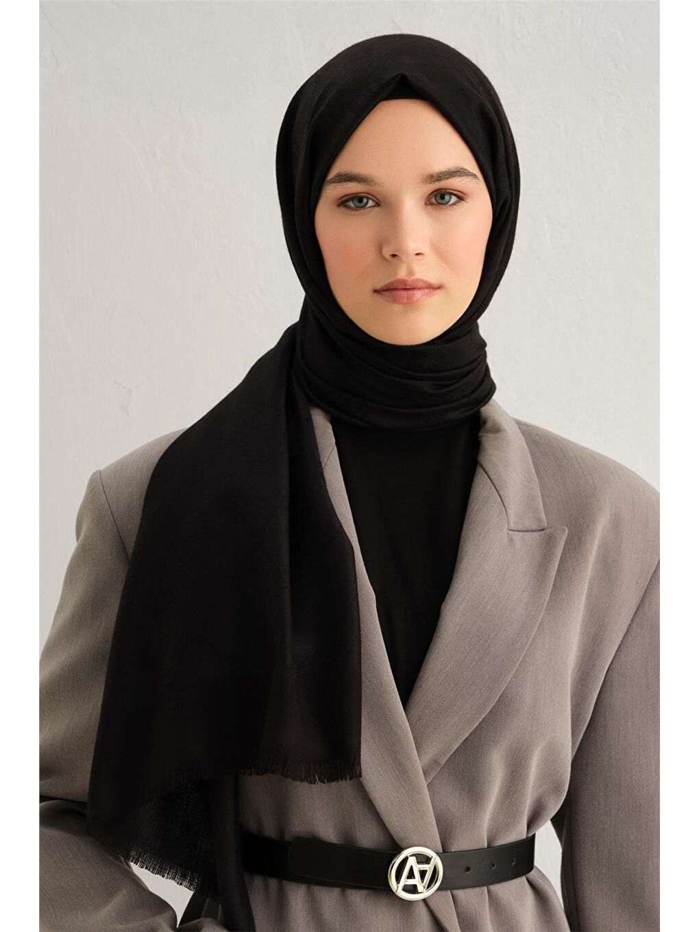 Siyah Orbit Desen Viscon Şal 05-1