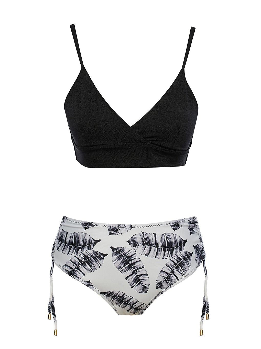 Siyah Bağcıklı Bikini Takım