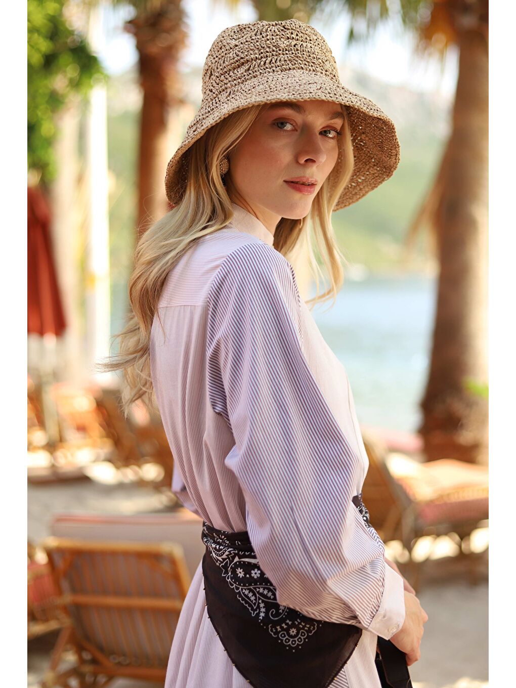 Garnili Elbise Bej-2