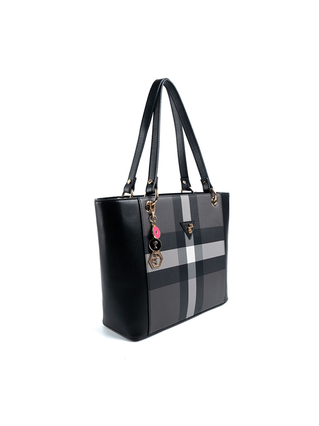 Siyah Kadın Omuz Çantası 1176-48191 SILVER POLO BAYAN ÇANTASI MK129 SİYAH-MAT SİYAH-1