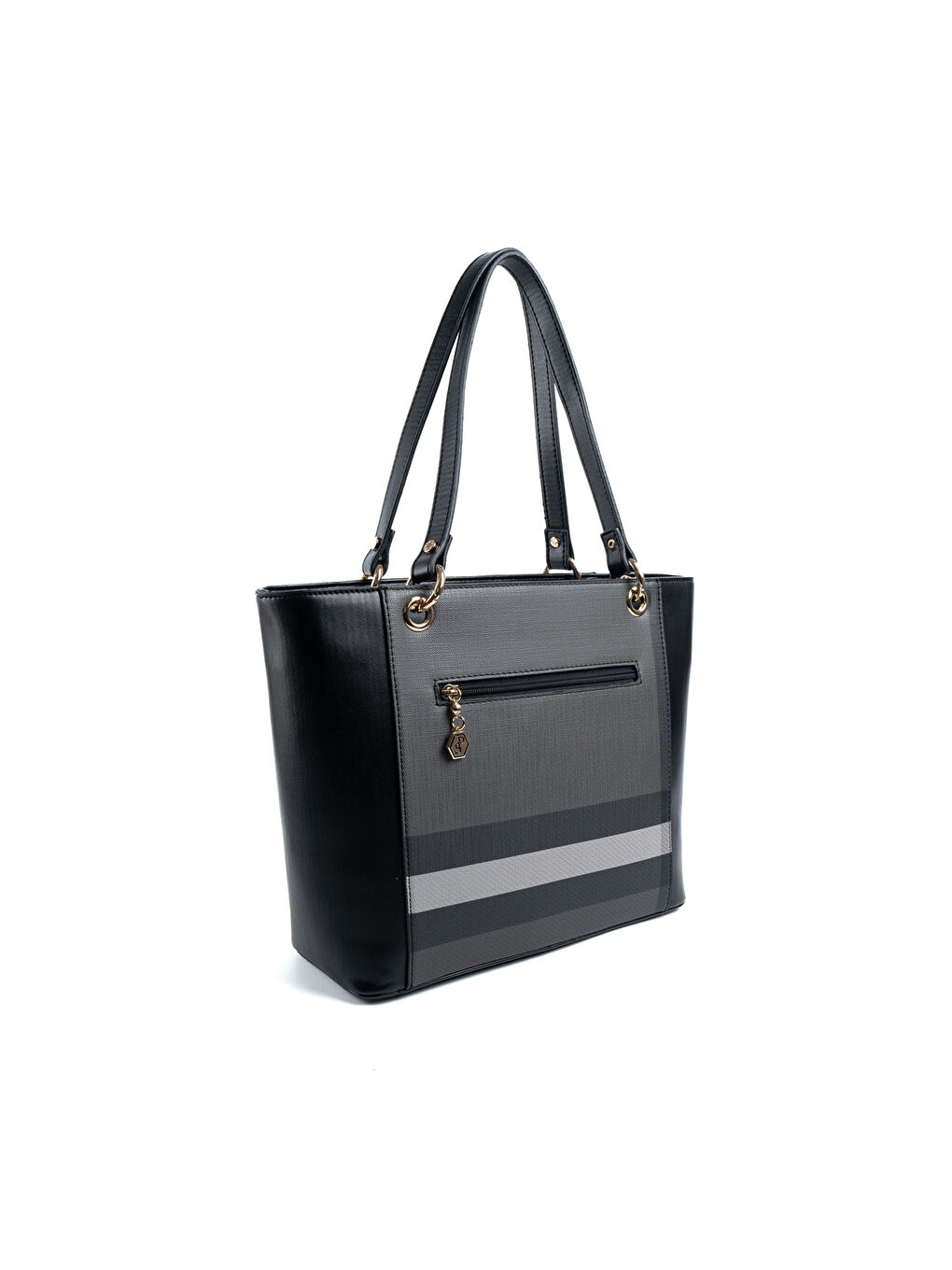 Siyah Kadın Omuz Çantası 1176-48191 SILVER POLO BAYAN ÇANTASI MK129 SİYAH-MAT SİYAH-3