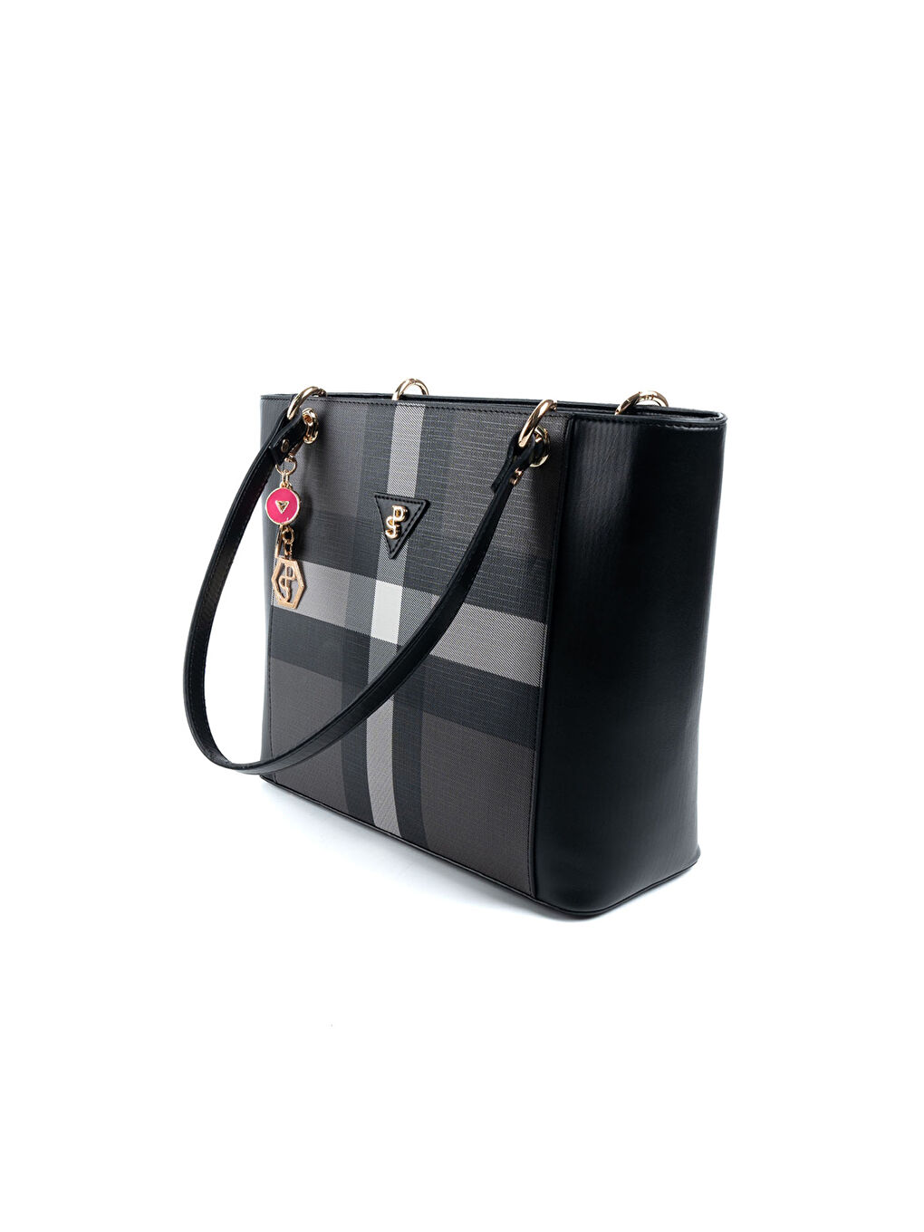 Siyah Kadın Omuz Çantası 1176-48191 SILVER POLO BAYAN ÇANTASI MK129 SİYAH-MAT SİYAH-4