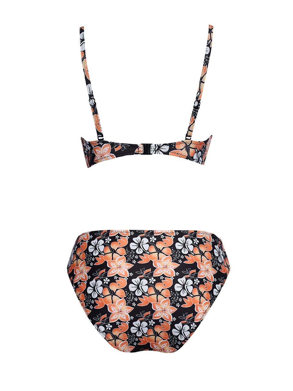 Turuncu Kaplı Telli Balenli Bikini Takım-1