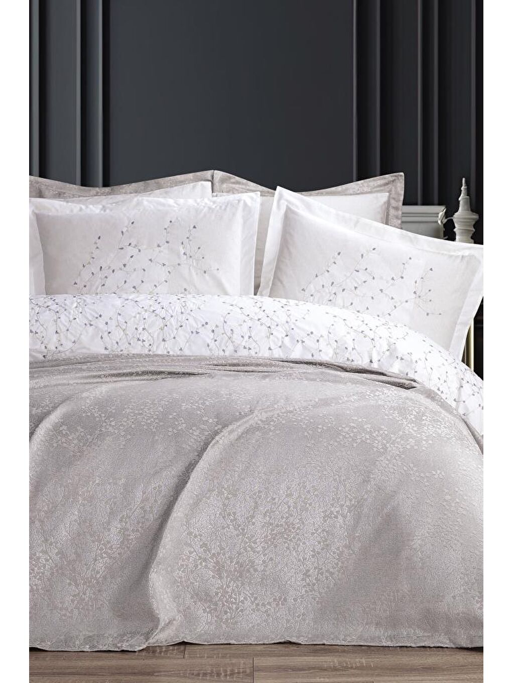 Burçak Gelin Seti 7 Parça Bej