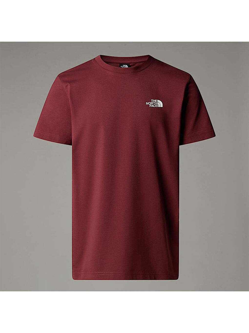 Simple Dome Erkek Bordo Yuvarlak Yaka Tişört-3