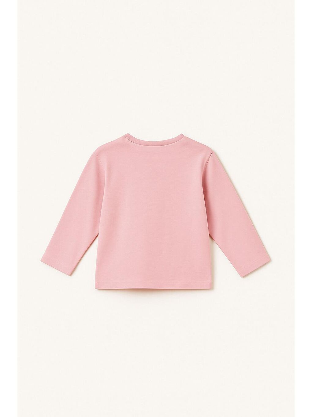Kız Çocuk %100 Pamuklu Basic Uzun Kollu Tişört - Koyu Pembe  (3-4 Yaş 8-9 Yaş)-2