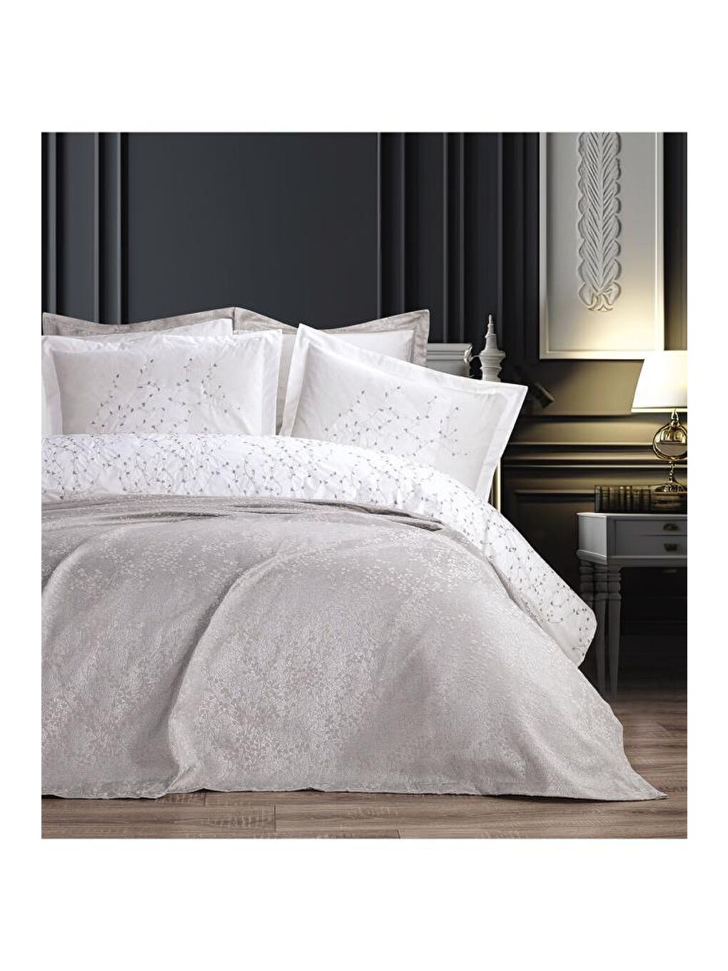 Burçak Gelin Seti 7 Parça Bej-1