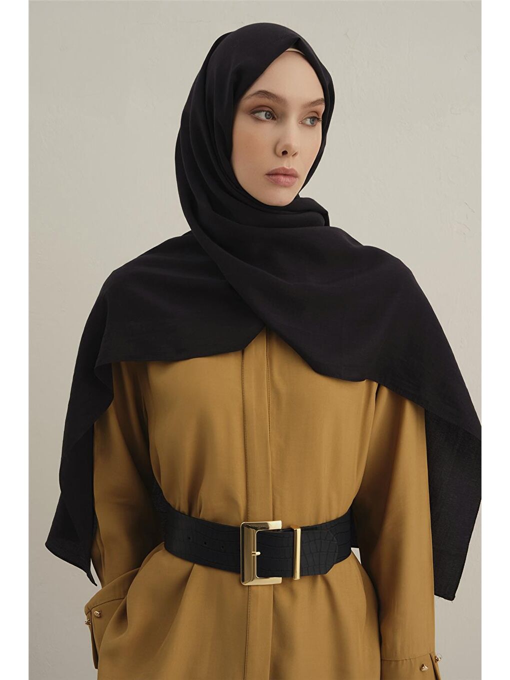 Siyah Bordürlü Lyocell Şal 03-1