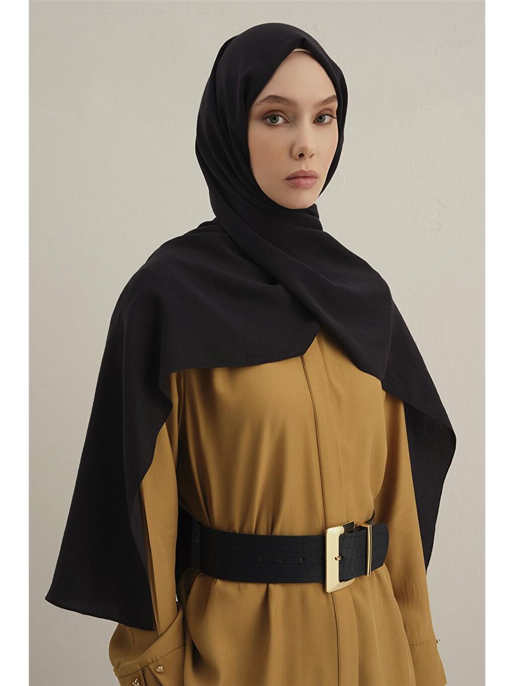 Siyah Bordürlü Lyocell Şal 03-2