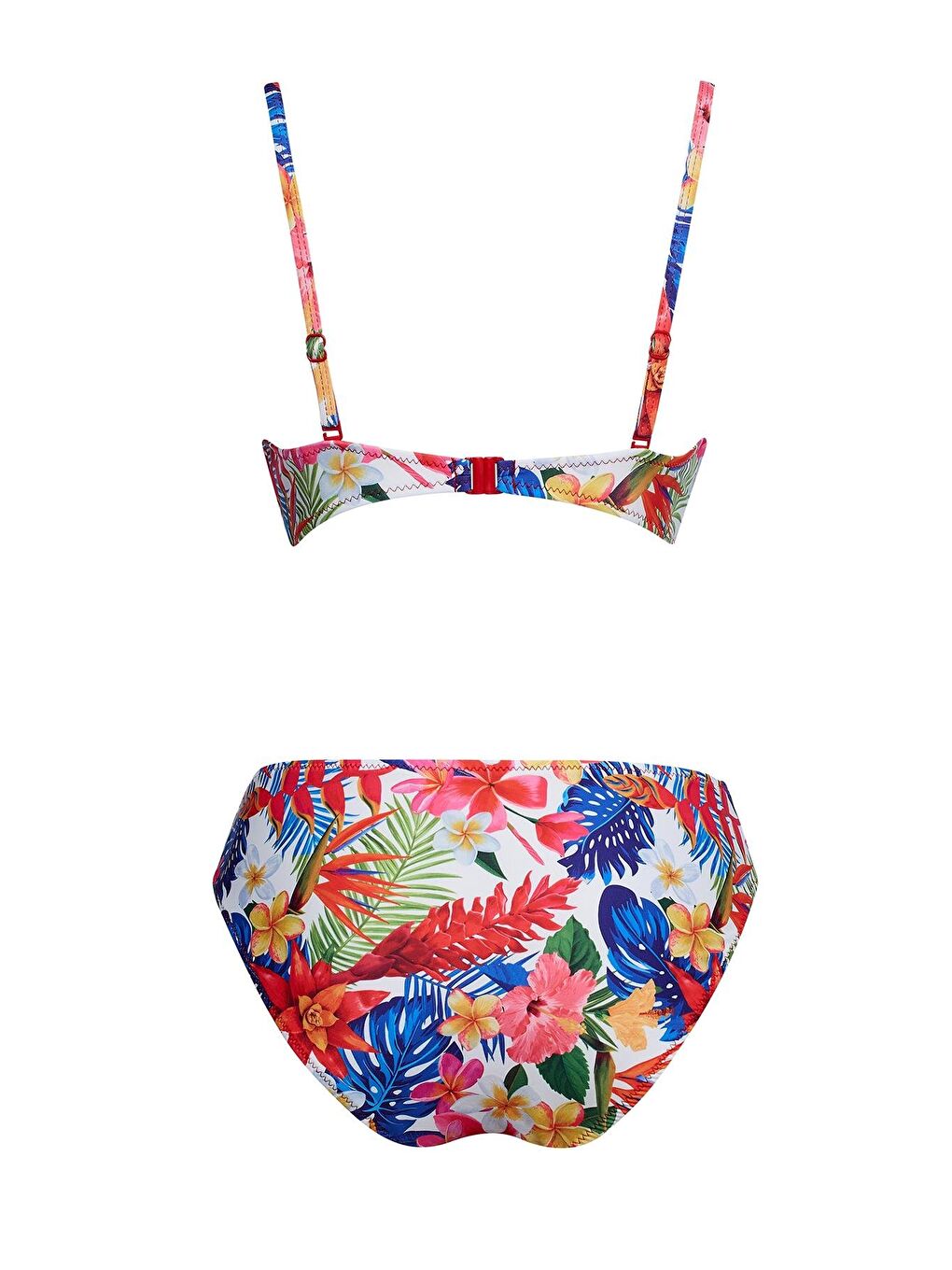 Kırmızı Kaplı Telli Balenli Bikini Takım-1