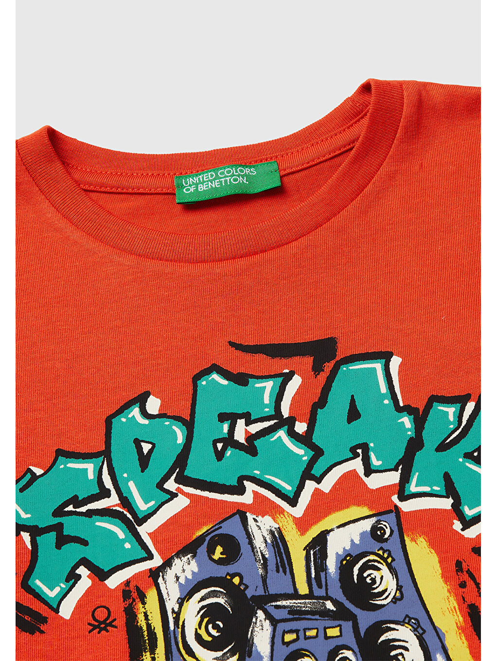 Erkek Çocuk Kırmızı Çok Renkli Baskılı Bisiklet Yaka T-Shirt-2