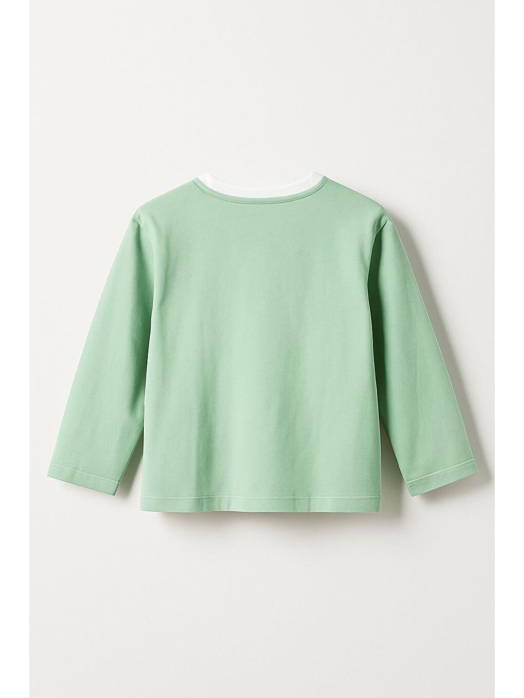 Yeşil Erkek Çocuk %100 Pamuk Baskılı Uzun Kollu Tişört - Mint (3-4 Yaş 8-9 Yaş)-2