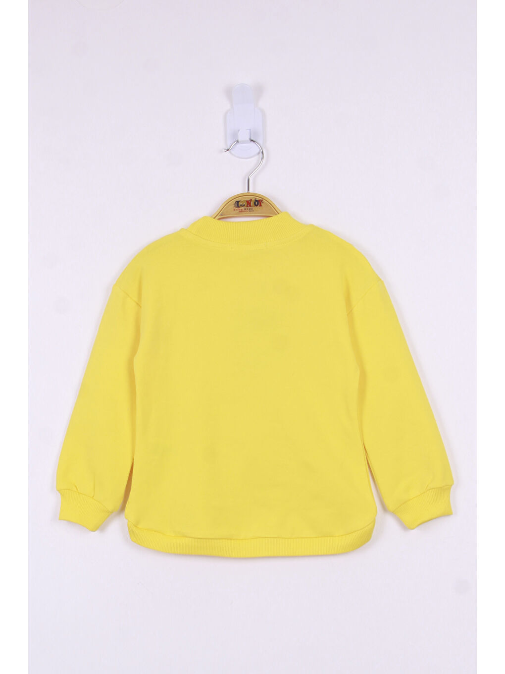 Sarı Kız Çocuk Kedi Baskılı Sweatshirt-1
