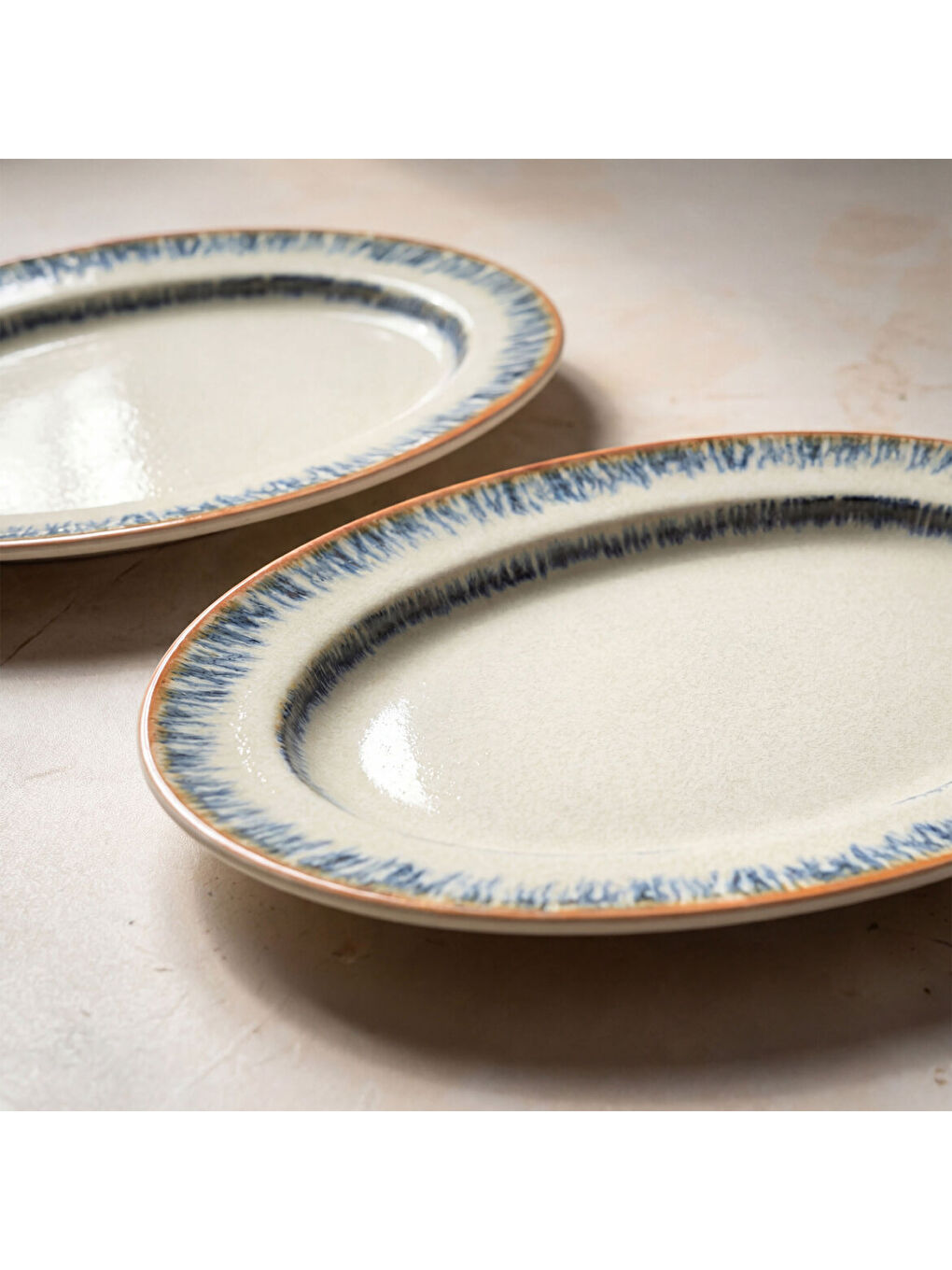 Ekru Delta Tide 2li Kayık Tabak 24 Cm 64311-1