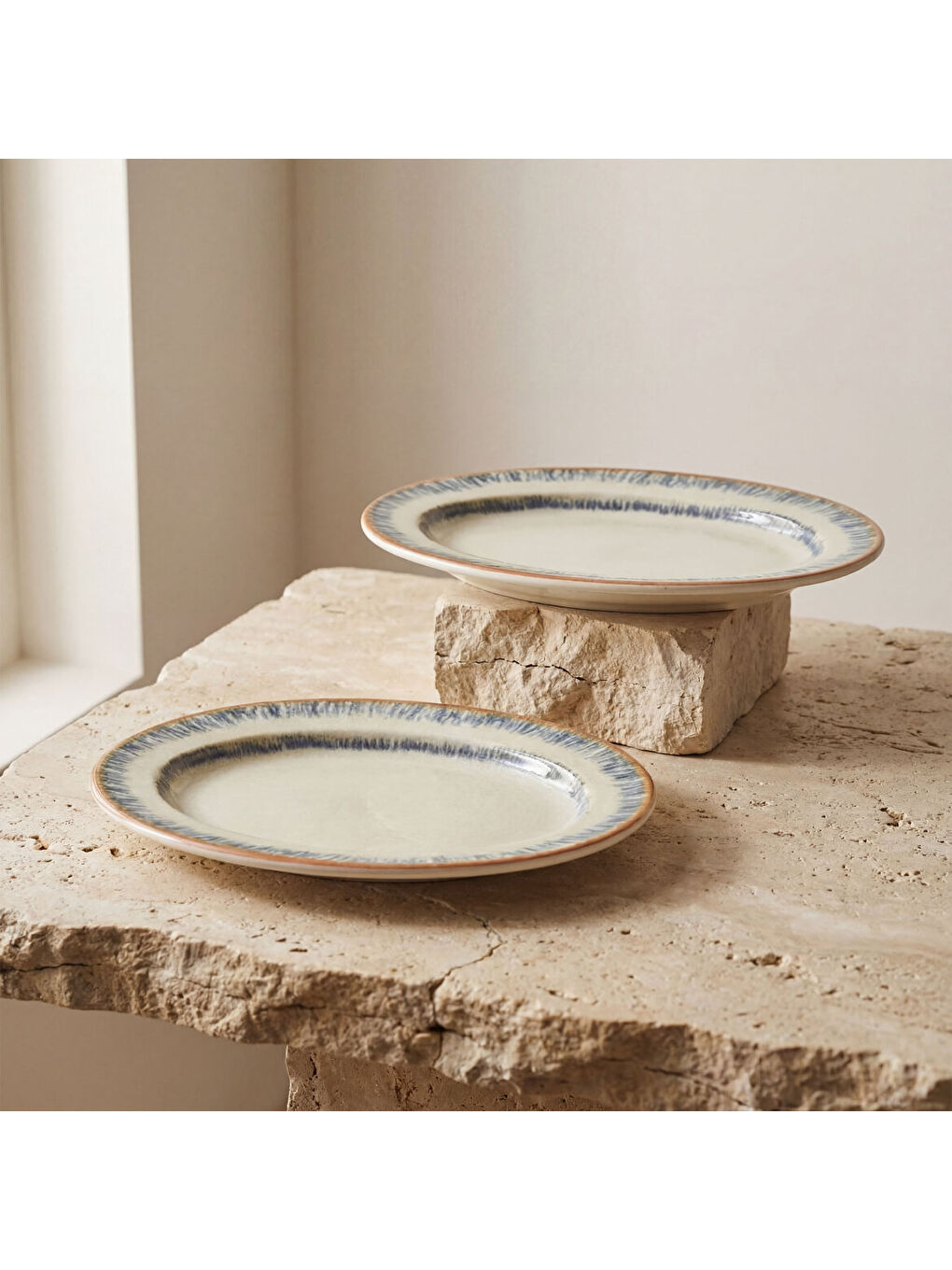 Ekru Delta Tide 2li Kayık Tabak 24 Cm 64311-2