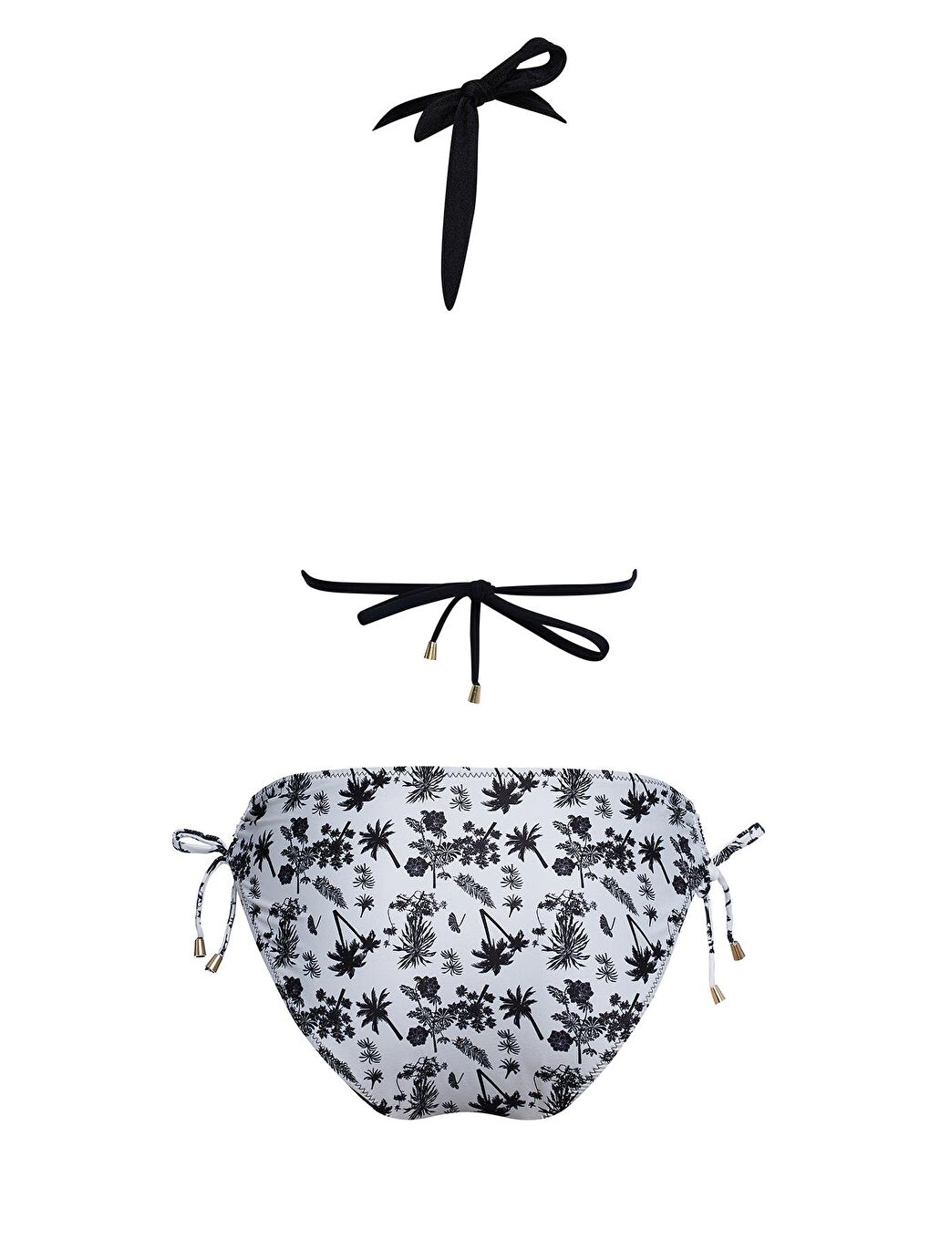 Siyah Kalın Askılı Üçgen Bikini Takım-2