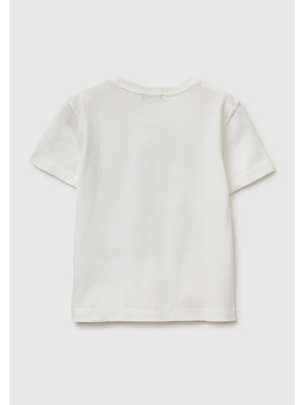 Erkek Çocuk Beyaz Çok Renkli Baskılı Bisiklet Yaka T-Shirt-1