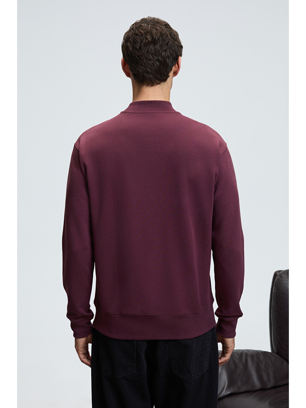 Quılla Erkek Yarım Balıkçı Basic Bordo Sweatshirt-6
