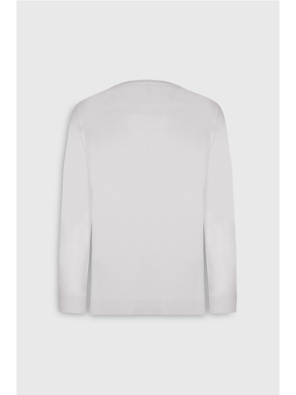 Erkek Ekru Standart Fit Normal Kesim Bisiklet Yaka Triko Kazak-9