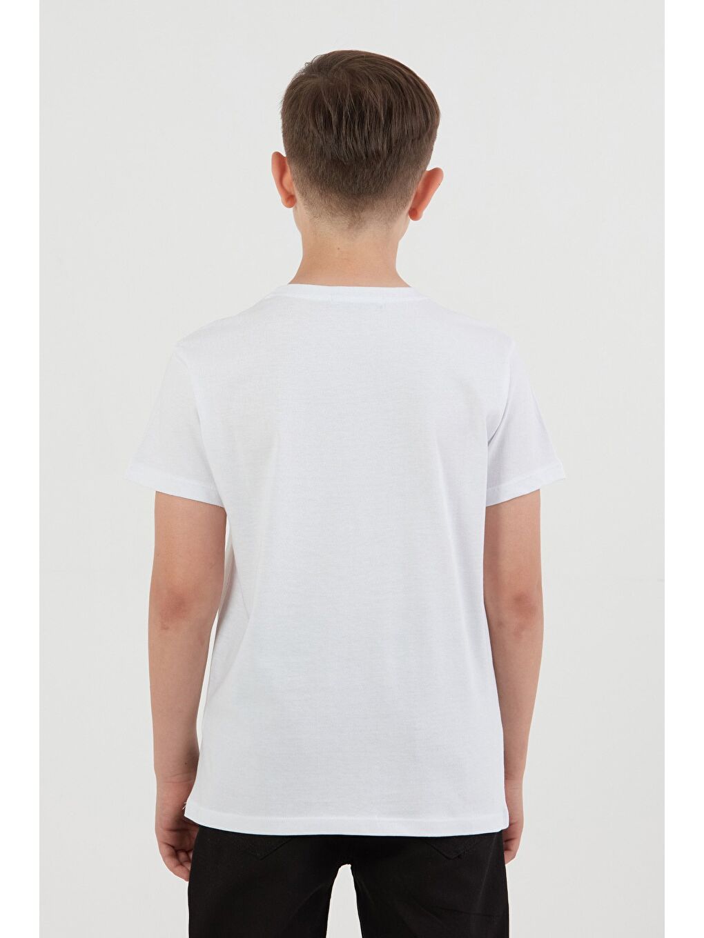 Beyaz %100 Pamuk Brooklyn Baskılı Erkek Çocuk Tişört-2