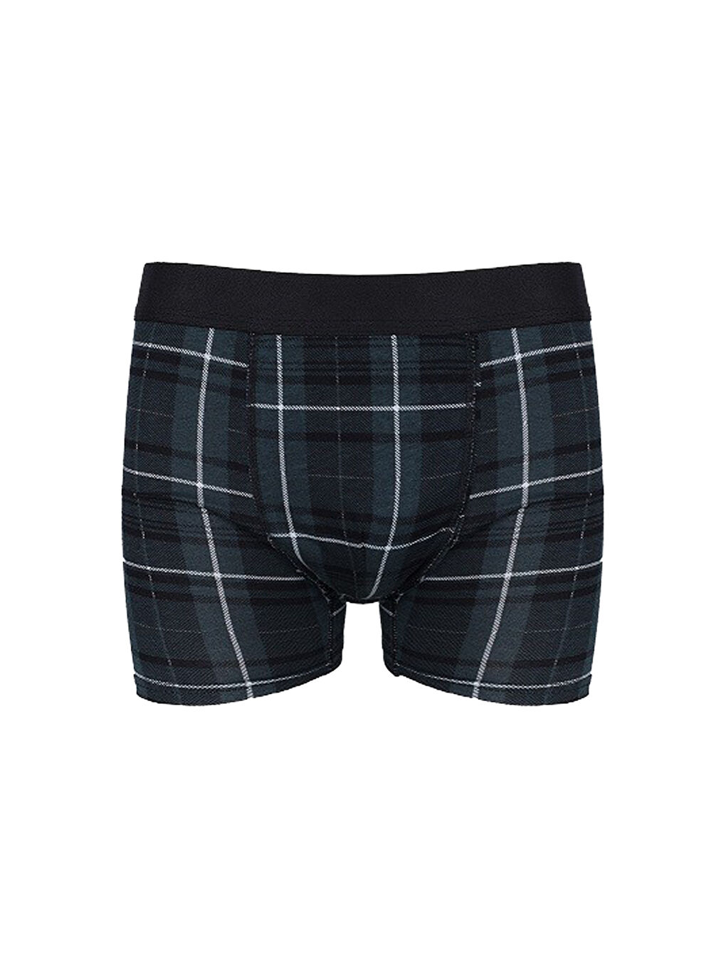 Yeşil Erkek Tekli Desenli Pamuklu Boxer