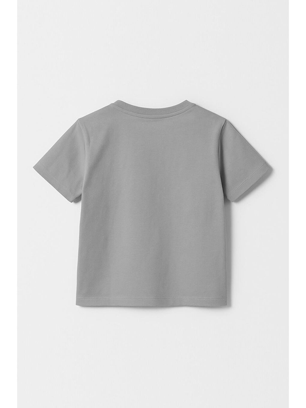 Erkek Çocuk %100 Pamuklu Baskılı Kısa Kollu Tişört - Gri (3-4 Yaş 8-9 Yaş)-2